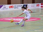 Mittelkreis ø 3m mehrfach verwendbar FOIL2sport Futsal Anwendungsbeispiel Bodenaufkleber fertig montiert.
