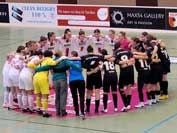 Mittelkreis ø 3m mehrfach verwendbar FOIL2sport Futsal Anwendungsbeispiel Bodenaufkleber fertig montiert.