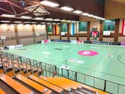 300 x 100cm Torkreis Aufkleber mehrfach verwendbar FOIL2sport - Futsal Beispiel