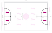 300 x 100cm Torkreis Aufkleber mehrfach verwendbar FOIL2sport Futsal Bodenaufkleber  Feldgrafik