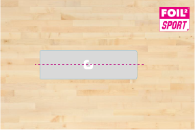 400 x 150cm Baseline-Aufkleber mehrfach verwendbar